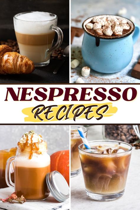 Take your coffee game up a notch with these Nespresso recipes! From lattes to mochas to espressos, there's never been a tastier way to get your coffee fix. Nescafe Recipe, Nespresso Recipes, Espresso Recipes, Recipe For Dinner, Coffee Treats, Clam Recipes, Coffee Games, Mousse Recipes, Watermelon Recipes