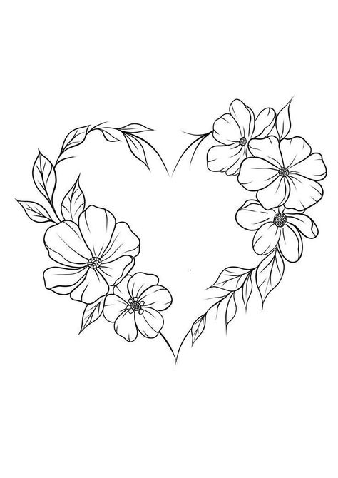 #tattoo #tattoos #inked #tattooart #tattooed #tattooideas #tattoodesign #tattooinspiration #tattoosleeve #tattooflash #inkedgirls #tattooedwomen  #InkLaughs  #TattooFails Simplistic Flower Drawing, Flower Tattoos Stencil, Valentines Sketches, Floral Tattoo Stencil, Small Floral Tattoo, Hibiscus Flower Drawing, Flower Tattoo Stencils, Flower Outline, Tattoo Stencil Outline