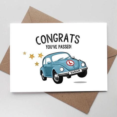 Passing Your Driving Test, Driving Test Card, Learners Licence, Passed Driving Test, Invitation Card Party, 2023 Goals, Car Card, Cute Card, Test Card