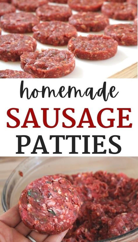 Sausage Patty Breakfast Ideas, Breakfast Patties Recipe, Breakfast Sausage Patties, Homemade Breakfast Sausage, Healthy Breakfast Idea, Homemade Sausage Recipes, Sausage Patties, Quick Protein, Breakfast Recipies