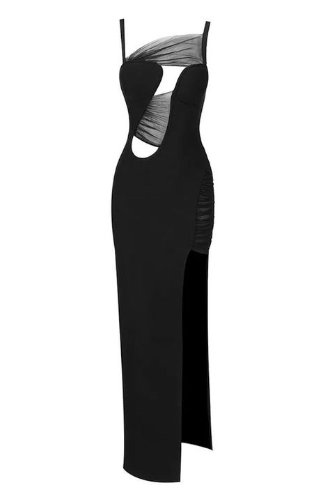 Cutout Fitted Dress, Heart Cut Out Dress, Black Dress With Cutouts, Side Cut Out Dress, Black Cut Out Dress, Dress With Cutouts, Cutout Neckline, Prada Fashion, Hourglass Silhouette