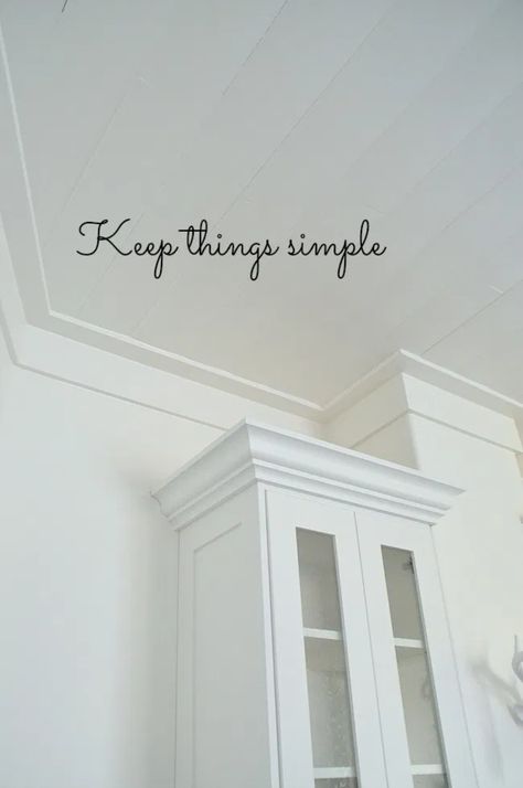 Farmhouse Trim, Ceiling Trim, Modern Kitchen Remodel, Above Cabinets, Crown Moldings, House Trim, Cottage Kitchens, Cottage Kitchen, Remodel Bedroom