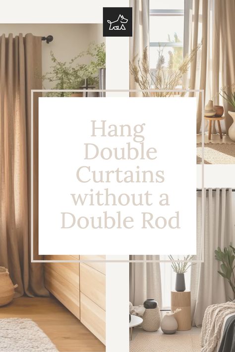 Explore how to layer curtains with hook and loop tape. This pin covers attaching one set of curtains directly to another using hook and loop tape, an innovative approach to achieve a double curtain look with minimal effort and no additional rods. Layering Curtains Bedroom, Wood Window Casing, Black Out Window Treatments, Curtain Ring Clips, Window Treatments Modern, Layer Curtains, Traditional Curtain Rods, Double Curtain Rods, Sheet Curtains