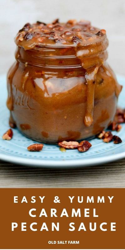 Microwave Caramel Sauce, Homemade Manwich, Manwich Recipe, Caramel Pecan Sauce, Easy Caramel Sauce, Pecan Recipe, Praline Sauce, Pecan Sauce, Ice Cream Sauce