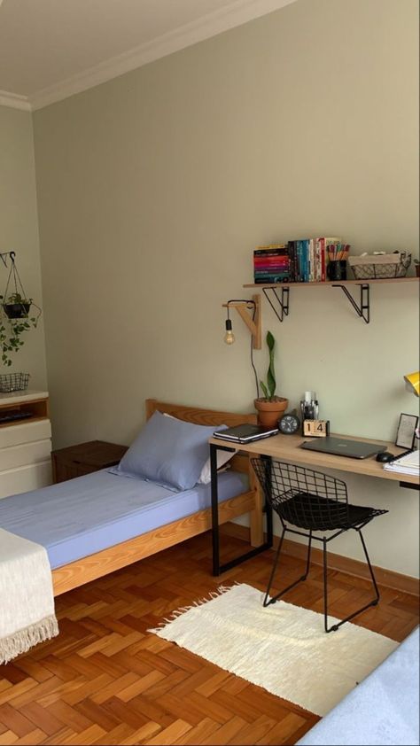 dorm desk ideas desk organization ideas for coastal dorm rooms desk top organization ideas dorm dorm desk ideas aesthetic dorm room ideas with lofted bed and desk combo desk organization ideas for boys dorm rooms dorm room desk cover ideas dorm decor ideas desk diy desk setup ideas for studying in guys' dorm rooms vintage dorm desk ideas dorm desk ideas small spaces dorm desk organization ideas aesthetic Small Office With No Windows, Minimalist Study Space, Pinterest Room Decor Small Spaces, Minimalist Room Ideas Small Spaces, Study Room Makeover, Dorm Room Blue, Single Dorm Room Ideas, Dorm Room Minimalist, Single Dorm Room