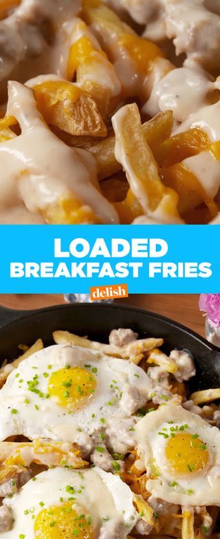 Breakfast Fries, Breakfast Poutine, Loaded Fries Recipe, Breakfast Food Truck, Dirty Fries, Food Truck Menu, French Fries Recipe, Fried Breakfast, Easy Brunch Recipes