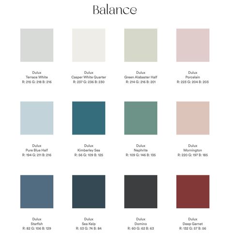 Dulux Whole House Paint Scheme, Dulux Colour Combinations, House Colour Themes, Exterior House Colors Dulux Colour Schemes, Exterior House Colours 2023, Living Area Colour Combination, Dulux Colour Palette, Interior Colours 2023, Dulux Colour Schemes Bedrooms