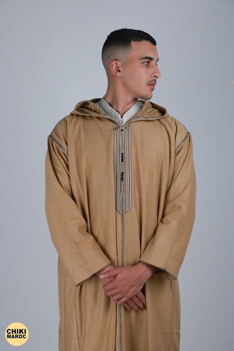 Gold Kaftan Men, Luxury Elegant Men's Kaftan, Arabic Robes Men, Moroccan Mens Kaftan, Kaftan For Wedding, Luxury Long Sleeve Men's Thobe, Kaftan For Men, Arab Men Fashion, Men Kaftan