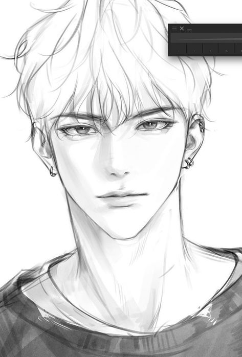 Anime Man Sketch, Anime Men Reference, Person Holding Cards Reference, Men Sketch Face, Boy Hair Drawing Sketches, How To Draw Manhwa, Face Drawing Guide, Man Drawing Tutorial, Boy Drawing Tutorial