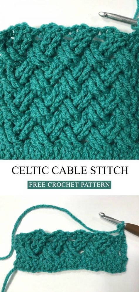 Celtic Crochet, Crochet Cable Stitch, Confection Au Crochet, Crochet Cable, Different Stitches, Crochet Simple, Crochet Afghans, Cable Stitch, How To Knit