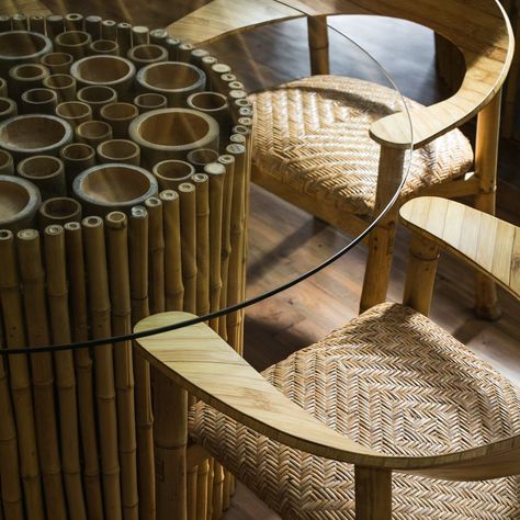 Summer Cabins, Bamboo Building, Eco Furniture, Moon Chair, Bamboo Structure, Bamboo Architecture, Bamboo Construction, Eco Architecture, Creative Architecture