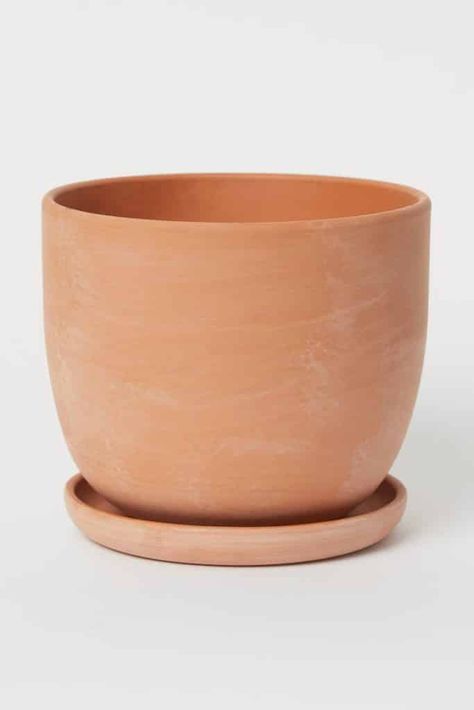 Terracotta Home, Large Plant Pots, Terracotta Plant Pots, Orange House, Terracotta Pot, Ceramic Plant Pots, Pinch Pots, H&m Home, Patio Spaces