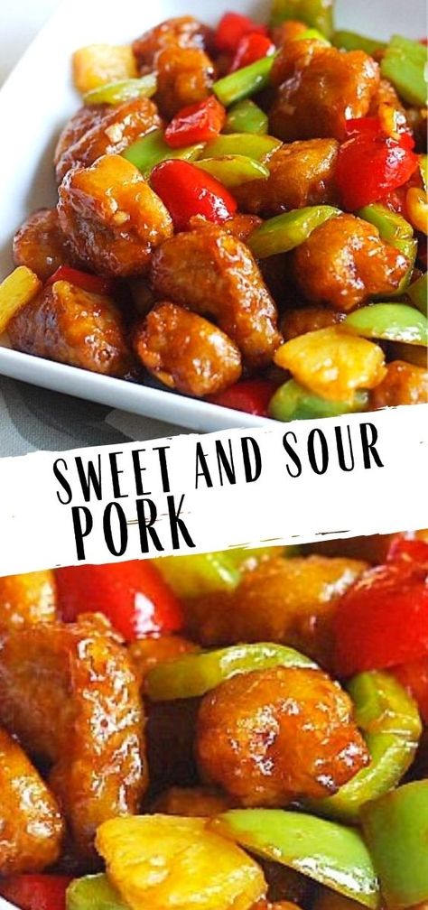 Crockpot Sweet And Sour Pork, Sweet Sour Pork Recipe, Sweet N Sour Pork Recipe, Malaysia Recipes, Takeout Recipes, Homemade Chinese Food, Pork Recipes For Dinner, Food Chinese, Pork Recipes Easy