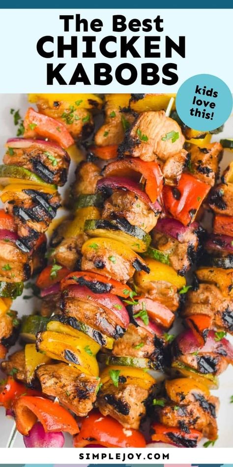 Chicken Kabobs are the exact thing you should throw on the grill this week. The chicken kabob marinade we use will make you fall in love.