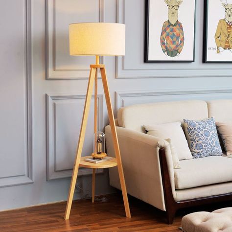 Complete your cozy home with this wooden lamp perfect for your office, rooms, and living room. #Aesthetic #wooden #homedecor #homelights Wooden Tripod Floor Lamp, Walnut Wood Color, Linen Lamp, Art Deco Floor Lamp, Diy Lampe, Wooden Floor Lamps, Torchiere Lamp, Wood Floor Lamp, Floor Standing Lamps