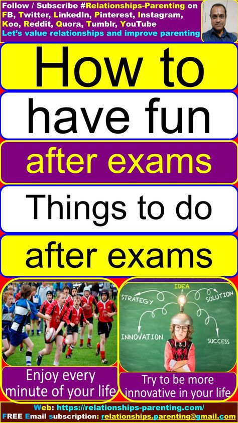 How to have fun after exams | Things to do after exams - Let's know this! https://relationships-parenting.com/2023/03/how-to-have-fun-after-exams/ What To Do After Exams, Things To Do After Exams, After Exam, Relaxing Things To Do, Final Exams, So Tired, Student Activities, What Can I Do, Free Email