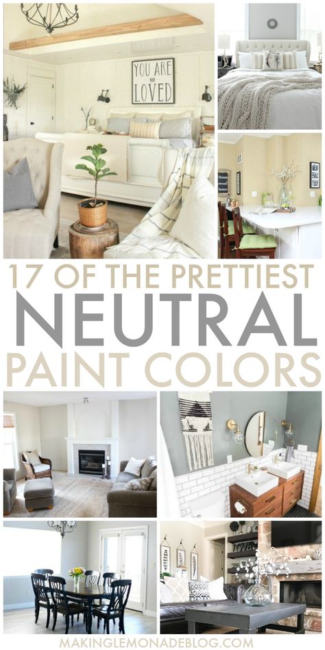 17 of the Prettiest Neutral Paint Colors for Your Home Cozy House Paint Colors, Neutral Paint Colors For Living Room, Neutral Living Room Paint Color, Neutral Wall Color, Neutral Bedroom Paint, Neutral Living Room Paint, Neutral Living Room Colors, Neutral Interior Paint Colors, Best Neutral Paint Colors