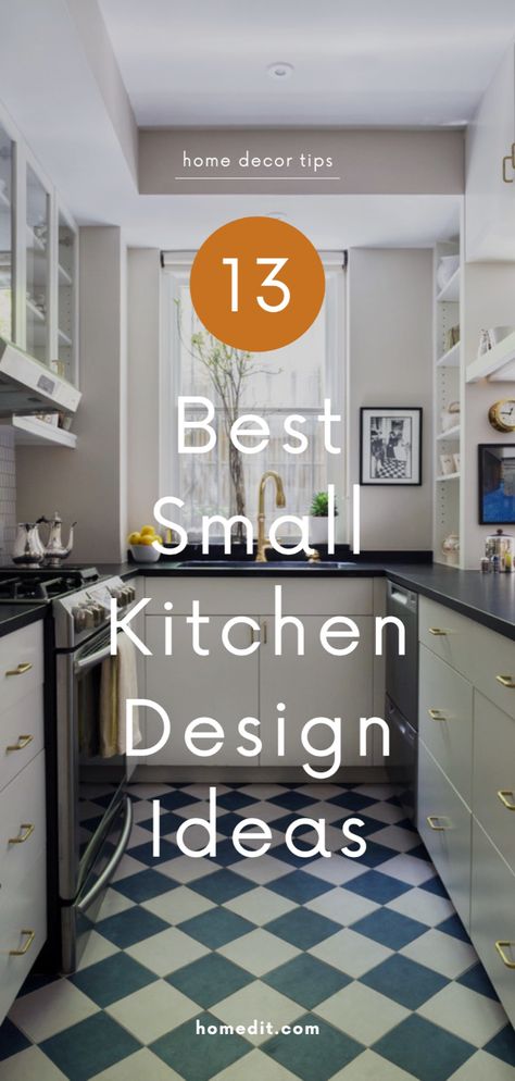 Searching for small kitchen design ideas for your kitchen, cottage, or tiny home? We’re sharing 13 small kitchen ideas and layouts that maximize space and organization without sacrificing style. Click through to discover modern and simple designs that help you get the most out of your small space! Small Kitchen Cabinets Ideas Layout Open Shelves, Small Kitchen Ideas Galley Layout, Small Functional Kitchen Layout, Galley Kitchen Remodel Ideas Layout, Small Awkward Kitchen Layout, Small Kitchen Ideas Layout One Wall, Alley Kitchen Remodel Layout, Small Grey Kitchen Ideas, Open Galley Kitchen With Island