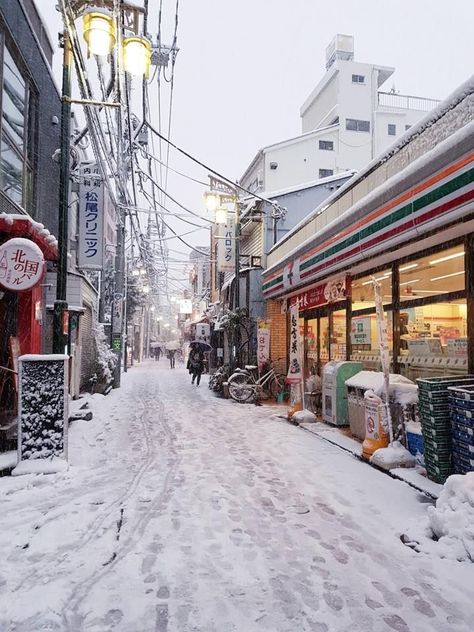 #christmas #japan #cute #kawaii #pinterest #instagram #christmasdecor #japanesecore #beautiful Beautiful Tokyo Streets, Japanese Snow Aesthetic, Japan Snow Aesthetic, Winter In Seoul, Tokyo In Winter, Tokyo Snow, Snow In Japan, Tokyo Winter, Snowy City