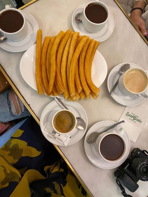 Chocolate and Churros at San Gines | Photos to Inspire You to Visit Spain | European Vacation Inspiration | Spain Travel | Spain Aesthetics | Spain Aesthetic | Most Beautiful Places in Spain | Best Places to Visit in Spain | Famous Madrid Landmarks Living In Madrid Aesthetic, Madrid In November, Espana Aesthetic, Madrid Spain Aesthetic, Spain Lifestyle, Life In Spain, Spain Pictures, Places Photos, Spain Aesthetics