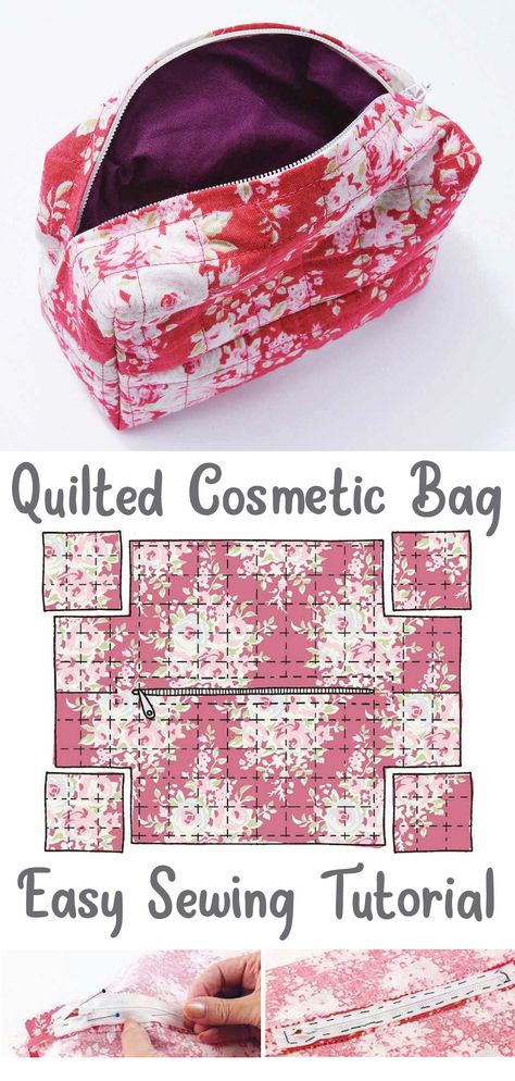 How to Sew a Quilted Makeup Bag