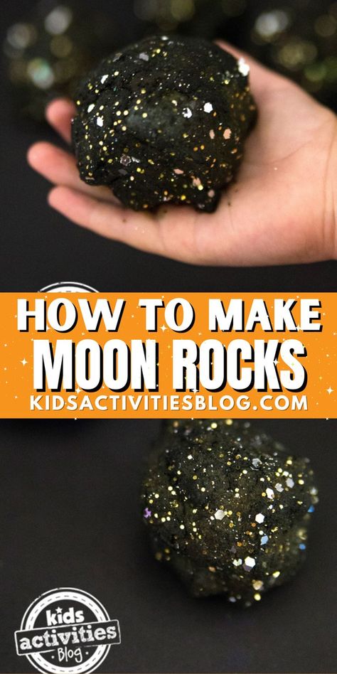 Learn How to Make Moon Rocks. These DIY moon rocks are super easy to make and a great for not only crafts, but science experiments as well. They actually resemble real moon rocks! Making moon rocks is a great craft for toddlers, preschoolers, kindergarteners and elementary aged students. Whether you’re making these moon rocks at home or in the classroom, they are so much fun to make! Space Crafts Preschool, Astronaut Craft, Moon Activities, Space Activities For Kids, Space Preschool, Diy Moon, Space Crafts For Kids, Science Week, Solar System Crafts