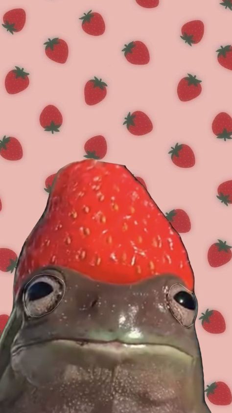 #strawberry #frog #weirdcore #weird #aesthetic #aestheticmoodboard #pink #cottagecore #retro #vintage #mood #moodboards #art #artcollage #myfirstshuffle #ifollowback #taylorswift #trippy #wallpaper #y2k Funny Bg Wallpaper, Weird Wallpaper Iphone Funny, Weird Backgrounds Iphone Wallpaper, Weird Wallpapers Aesthetic, Weird Asthetic Wallpers, Weird Images Aesthetic, Strawberry Frog Wallpaper, Wierd Wallpapers Funny, Weird Astethic