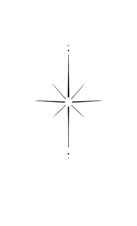 Fine Line Compass Tattoo Design, Star Neck Tattoo For Men, Polaris Tattoo Stars, North Star Chest Tattoo, Polar Star Tattoo, Polaris Tattoo, Tattoo Accents, North Star Tattoo Design, Northstar Tattoo