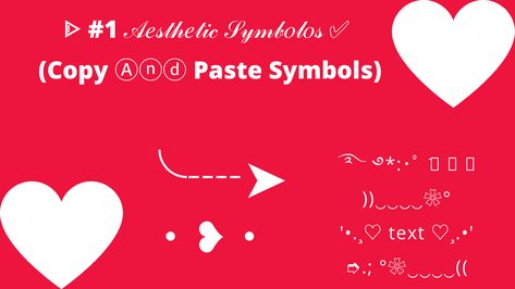 Number Aesthetic Font, Heart Symbol Copy And Paste, Aesthetic Symbols Copy And Paste, Copy And Paste Symbols, Text Emoticons, Symbols Text, Fancy Fonts Alphabet, Aesthetic Symbols, Cute Symbols