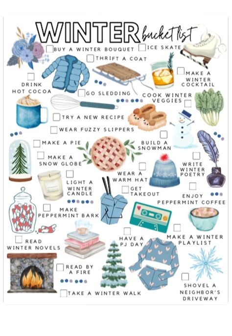 Cottage Core Winter Aesthetic, January Bucket List, January Vibes, Seasonal Bucket List, Winter Hygge, Winter Veggies, Winter Wellness, Seasonal Living, Christmas Bucket