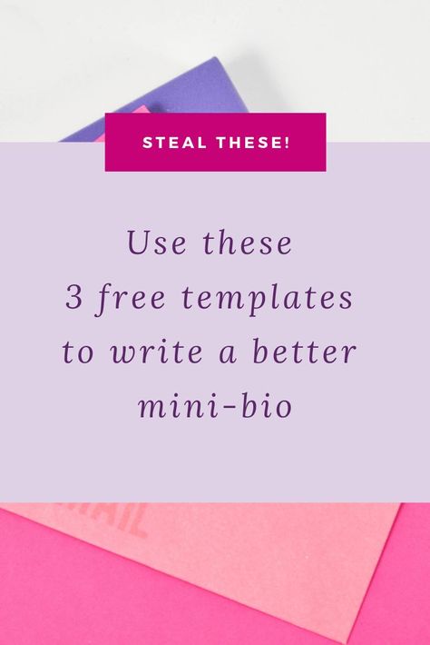 It's not just your #aboutpage where you have to talk about yourself -- you also need a compelling #shortbio or #mini-bio for your #guestposts, other pages of your #website, your #leadmagnets, #mediafeatures and more. Use these three free templates to write a mini-bio that gets your audience excited about what you do and signing up to hear more from you! #minibio #copywriting #shortbiotemplates #minibiotemplates #socialmediabio Overeating Quotes, Bio Template, Writing A Bio, Sculptural Fashion, Parenting Techniques, Pinterest Marketing Strategy, Business Pages, Craft Business, Free Templates