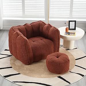 Soft Bean Bag, Bean Bag Couch, Adult Bean Bag Chair, Square Sofa, Couch With Ottoman, Bag Chairs, Chenille Sofa, Bean Bag Sofa, Living Room Lounge