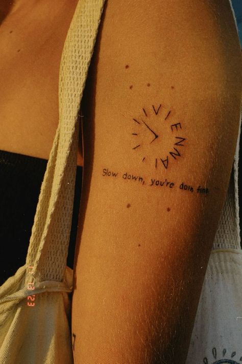 Hidden Tattoo Meanings, Matching Hamilton Tattoos, Drops Of Jupiter Tattoo Train, Don’t Be A Stranger Tattoo, This Town Tattoo Niall Horan, Timeline Patchwork Tattoos, Dancing Through Life Tattoo, Vienna Clock Tattoo, Indie Rock Tattoo