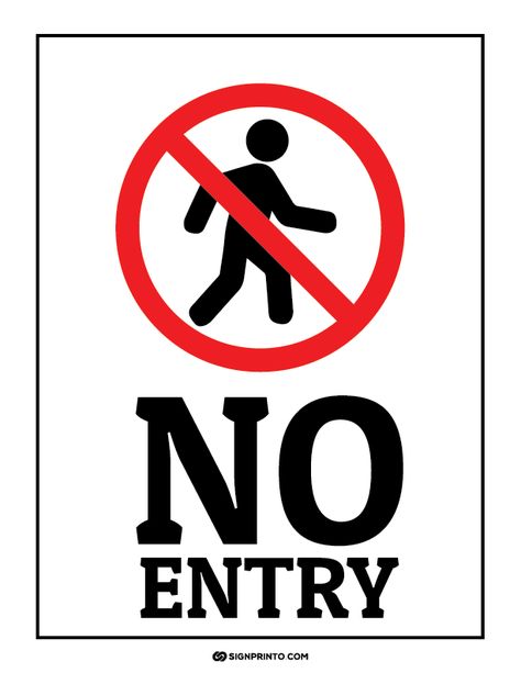 No Entry Sign PDF( Print Ready ) - Free Printable Sign Designs Iguanas, No Entrance Sign, Dont Come In Sign, Warning Signs Design, Door Poster Design, No Entry Sign, Espresso Pot, Earth Day Drawing, Room Rules