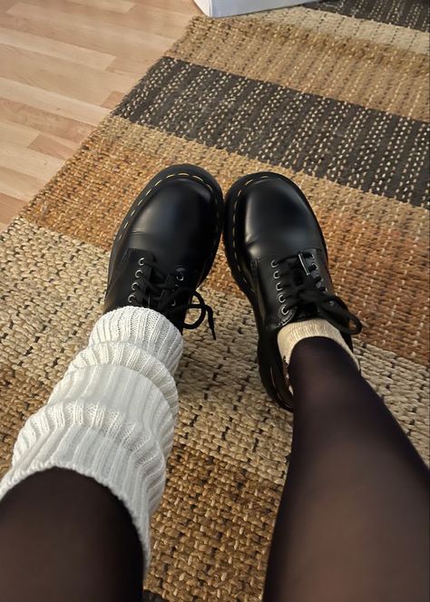 Stockings With Doc Martens, Doc Marten Shoes Oxfords, 1416 Dr Martens, Quad Platform Shoes Outfit, 8053 Quad Outfit, 8053 Quad Dr Martens, Doc Martens 1461 Quad Platform Outfit, Dr Martens With Leg Warmers, Doc Marten Quad Platform Outfit