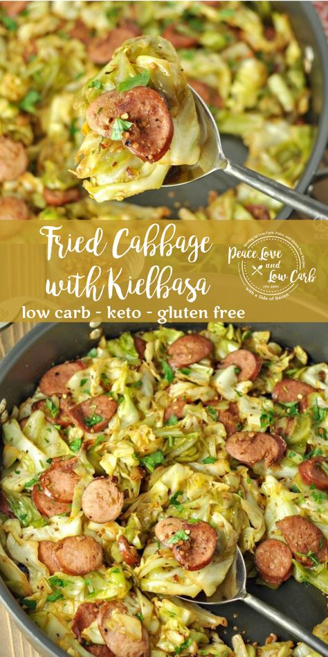 Sausage And Cabbage, Peace Love And Low Carb, Cena Keto, Cabbage And Sausage, Crockpot Healthy, Boiled Egg Diet Plan, Fried Cabbage, Keto Recipes Dinner, Recipes Crockpot