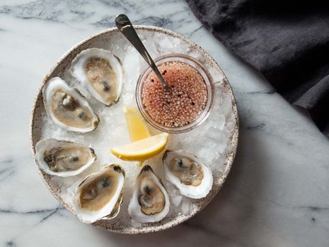 Shell Game: How to Serve Oysters on the Half-Shell at Home How To Serve Oysters, Oysters Serving Ideas, Oyster Serving Ideas, Oysters At Home, Oysters Rockefeller, Raw Oysters, Oyster Recipes, Soft Shell Crab, Shell Game