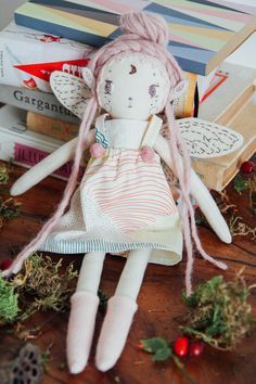 Candy Fairy, Doll Plushies, Cloth Dolls Handmade, Cluj Napoca, Heirloom Doll, Fabric Toys, Sewing Projects For Kids, Sewing Dolls, Textile Doll