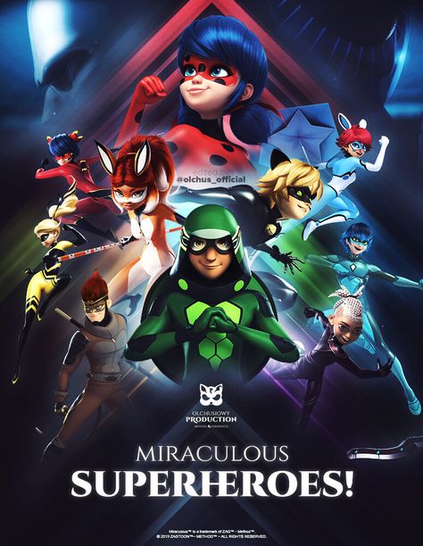 Miraculous Superheroes | Poster Ladybug Und Cat Noir, Tikki Y Plagg, Ladybug And Cat Noir, Ladybug Wallpaper, Miraculous Wallpaper, Miraculous Ladybug Memes, Miraculous Ladybug Wallpaper, Tyler Posey, Marinette And Adrien