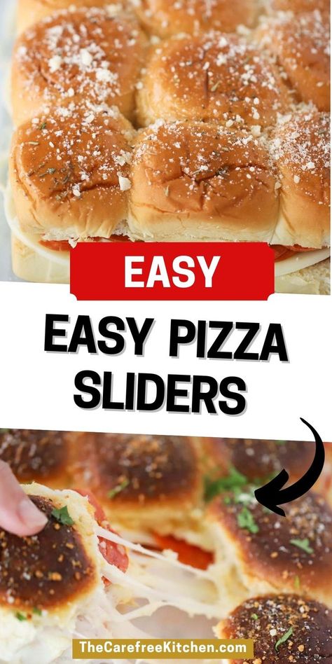 how to make pizza sliders, pepperoni pizza sliders recipe. easy dinner idea. Hawaiian Roll Pizza, Hawaiian Pizza Sliders, Hawaiian Slider Recipe, Kings Hawaiian Sliders, Pepperoni Pizza Sliders, Sliders Recipes Hawaiian Rolls, Pizza Sliders, Family Pizza Night, Pizza Slider