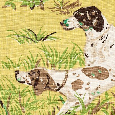 Schumacher Pointers Linen Fabric | Perigold Pheasant Art, Boy Rooms, German Shorthair, Silk Velvet Fabric, Schumacher Fabric, Phish, River House, Hunting Dogs, Illustration Inspiration