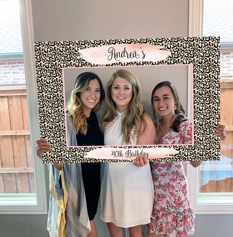 Bachelorette Party Photo Booth, Boho Bridal Shower Decorations, Leopard Photo, Photo Prop Frame, Cheetah Birthday, Bachelorette Party Photo, Bridal Shower Photo Prop, Foam Frame, Frame Printable