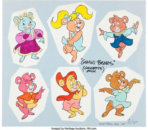 Bear Tumblr, Bear Character Design, Anna Cattish, Gummi Bears, Bear Character, Disney Concept Art, 80s Cartoons, Walt Disney Studios, Adventures By Disney