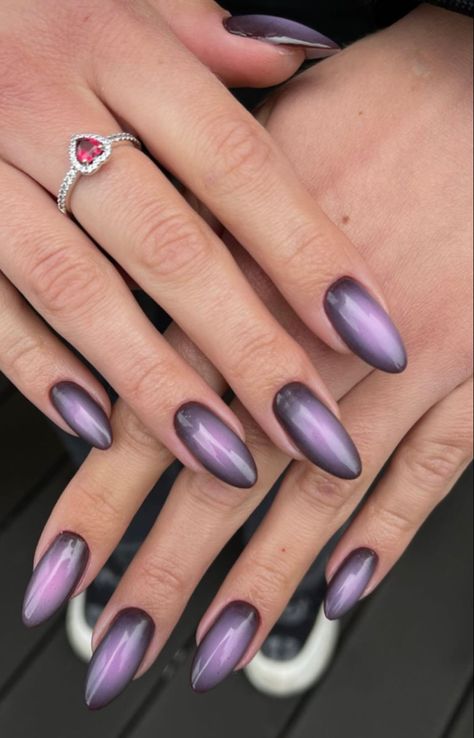 Wife Nails, Dark Purple Nails, Violet Nails, Nails Collection, Grunge Nails, Blush Nails, Pretty Gel Nails, Exude Confidence, Mob Wives