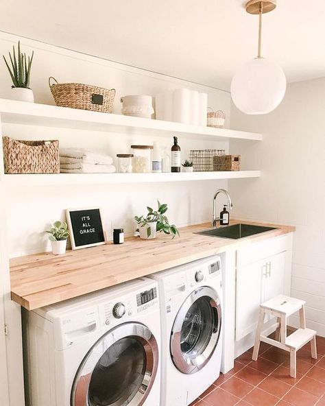 Desain Pantry, Dream Laundry Room, Laundry Room Renovation, Laundry Design, Modern Laundry Rooms, Laundry Room Remodel, Laundry Room Inspiration, Laundry Room Diy, Small Laundry Room