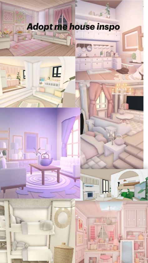 HII this is my taste in cute coquette adopt me house inspo based for adopt me and bloxburg Cute Aesthetic House, Adopt Me Small House Ideas, Igloo House, Preppy House, Blocksburg Room Ideas￼, Free House Design, Adopt Idea, Bloxburg Decals Codes Wallpaper, Aesthetic House