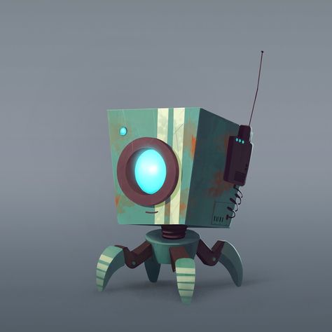 ArtStation - Robots for #marchofrobots, Yana Blyzniuk Boba Fett Tattoo, Robot Designs, Robot Design Sketch, Robot Game, Robot Cartoon, الفن الرقمي, Robot Illustration, 3d Concept, Arte Robot