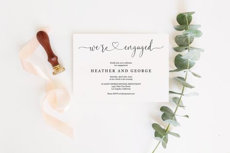 Minimal Engagement Party Invite, Printable Invitations, Engagement Invitation Template, Simple Invites, Instant Download  - Heather by SavvyPaperTemplates on Etsy https://www.etsy.com/listing/675413956/minimal-engagement-party-invite Resolution Template, Engagement Invitation Template, Bohemian Wedding Invitations, Creative Wedding Invitations, Traditional Wedding Invitations, Wedding Invitations Boho, Personalised Wedding Invitations, Engagement Invitations, Cards Printable