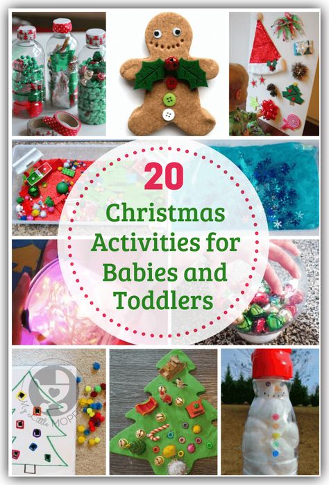 20 Simple Christmas Activities for Babies and Toddlers Christmas Activities For Babies, Large Motor Activities, Baby Christmas Activities, Activities For Christmas, Preschool Steam, Baby Christmas Crafts, Christmas Activities For Toddlers, Activities For Babies, December Activities