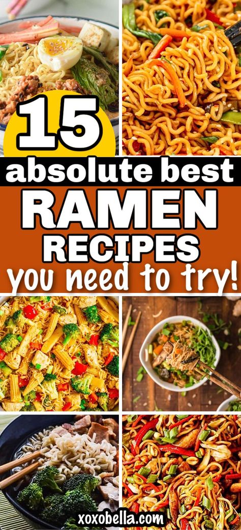 Ramen Dinner Recipes, Best Ramen Recipe, Ramen Carbonara, Top Ramen Recipes, Top Ramen Noodles, Homemade Ramen Noodles, Ramen Noodle Recipes Easy, Ramen Soup Recipes, Beef Noodle Stir Fry